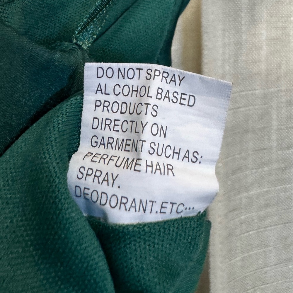 Mac Duggal Satin Ruffled Gown Maxi Dress in Green Size 6 - Picture 7 of 8